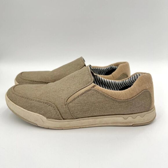 Clarks Men's Step Isle Cushion Cloud Slip On Loafers Sand Canvas Size 10.5 - Picture 4 of 11